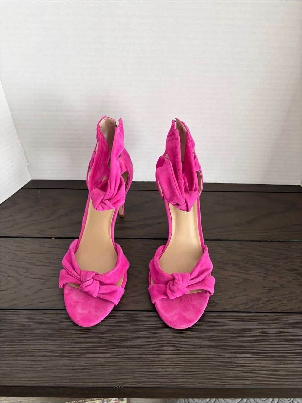 Enzo Angiolini Hot Pink/Orchid Pink Open-Toe Heels